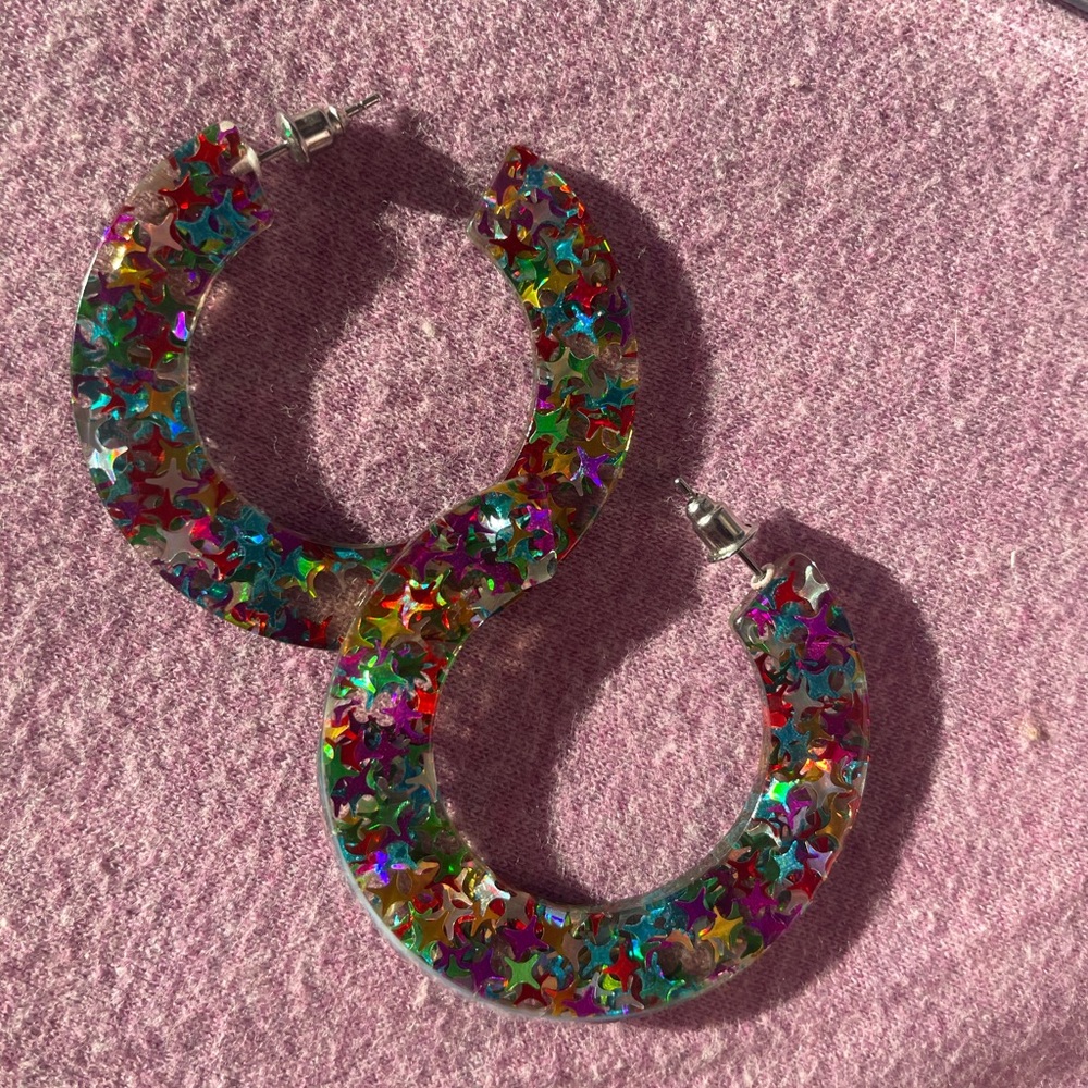 Wild Fable flat glitter hoops